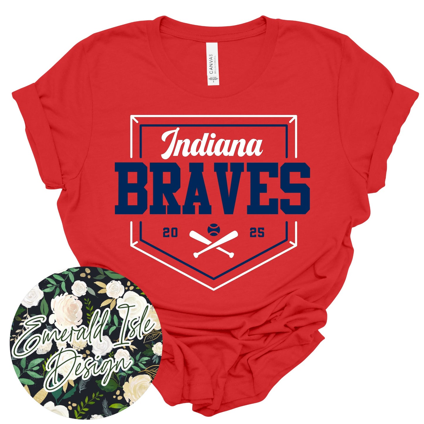 Indiana Braves Baseball Plate Design