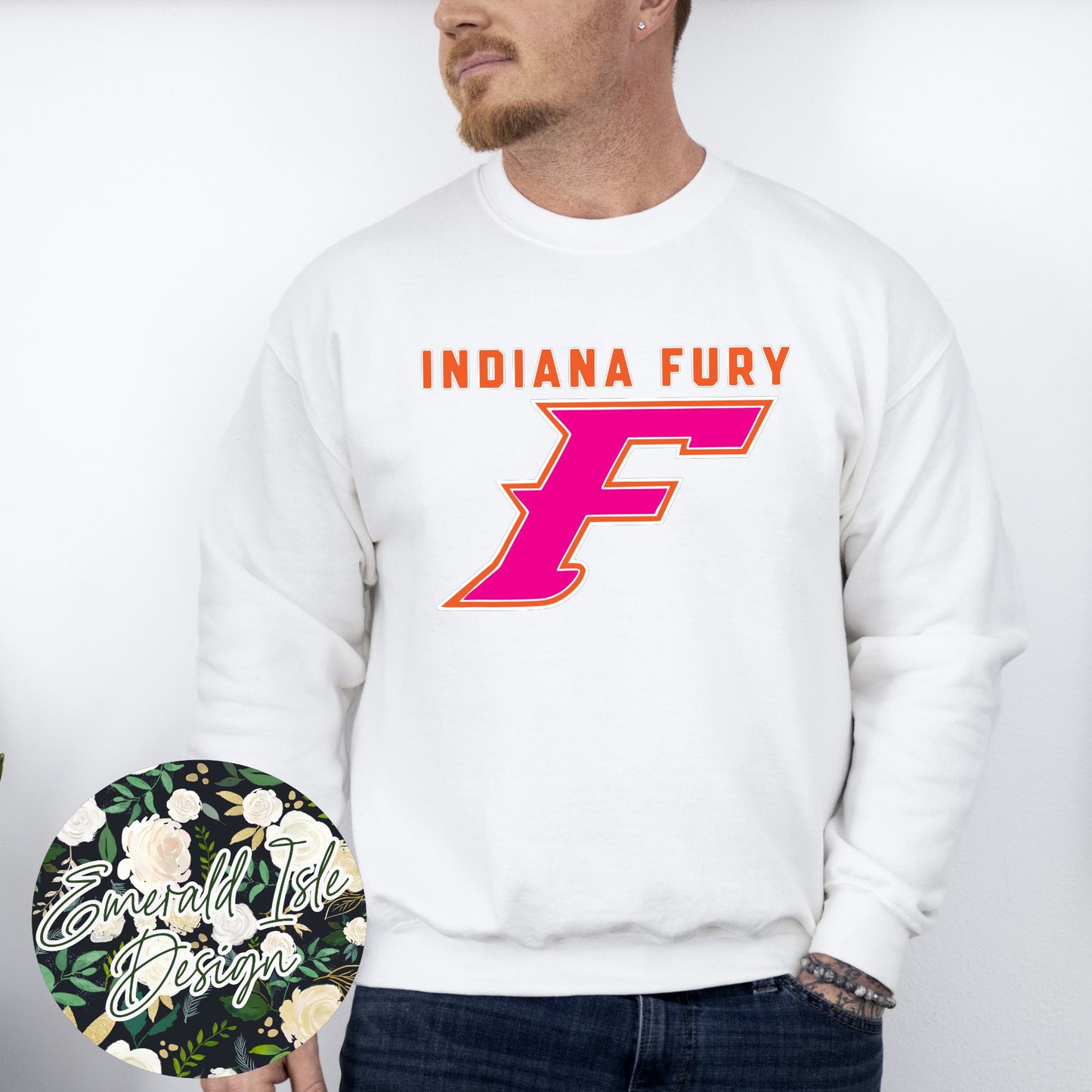 Indiana Fury Big F Design on Gildan Unisex Apparel