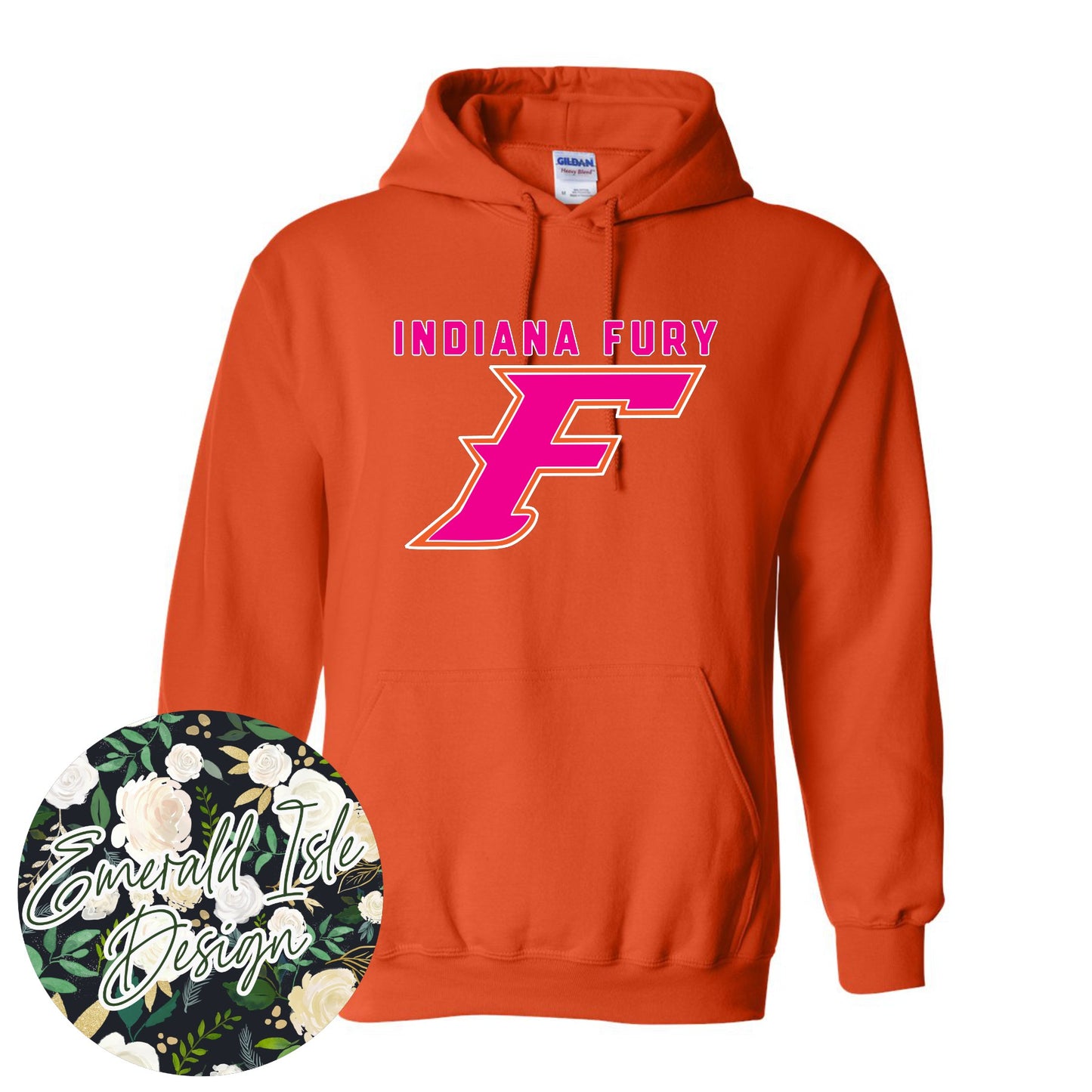 Indiana Fury Big F Design on Gildan Unisex Apparel
