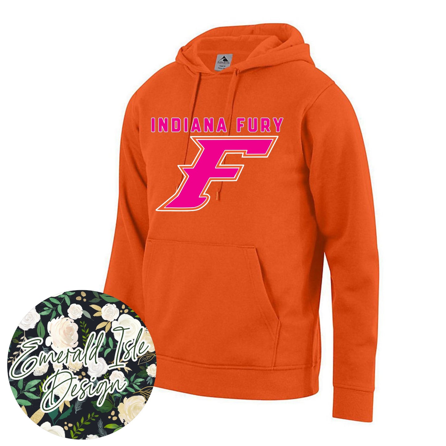 Indiana Fury Big F Design on Augusta Performance Sportswear