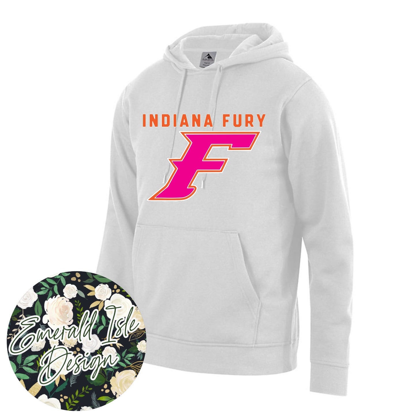 Indiana Fury Big F Design on Augusta Performance Sportswear