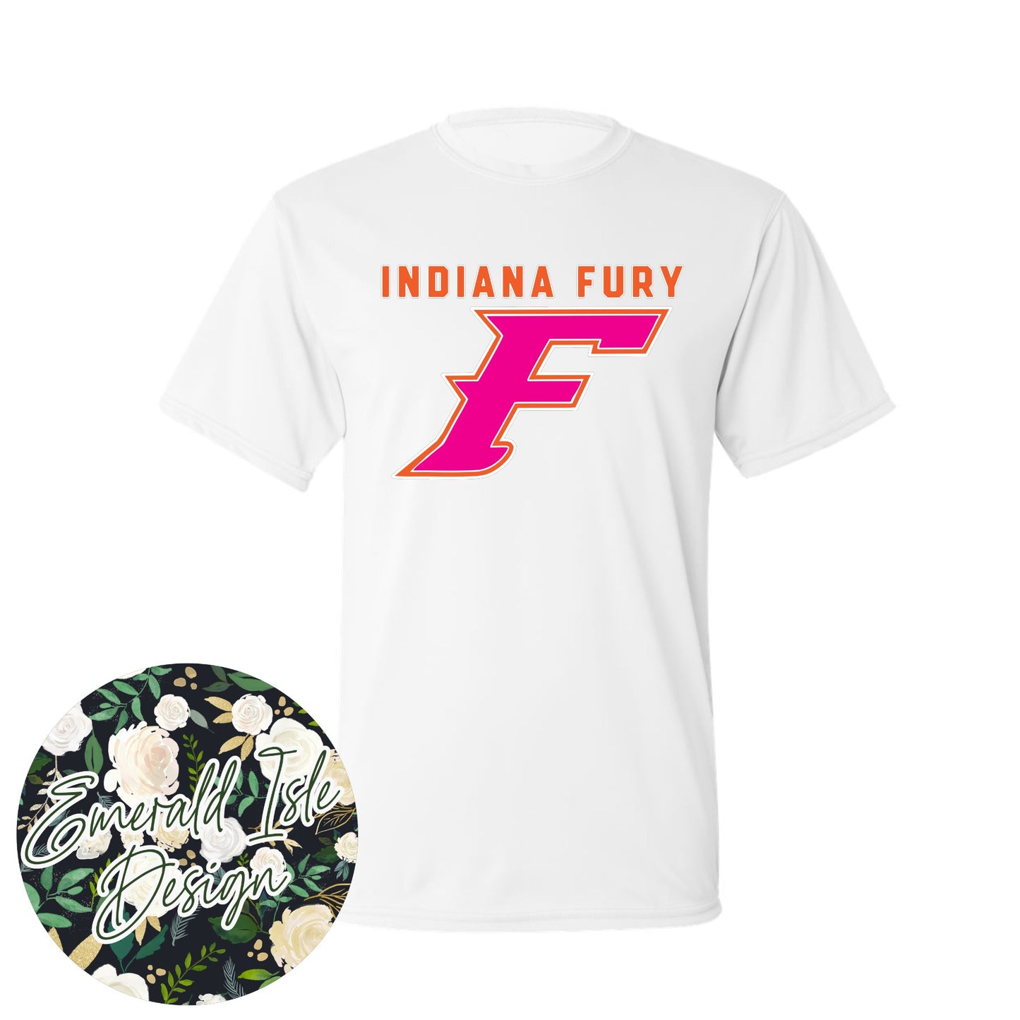 Indiana Fury Big F Design on Augusta Performance Sportswear