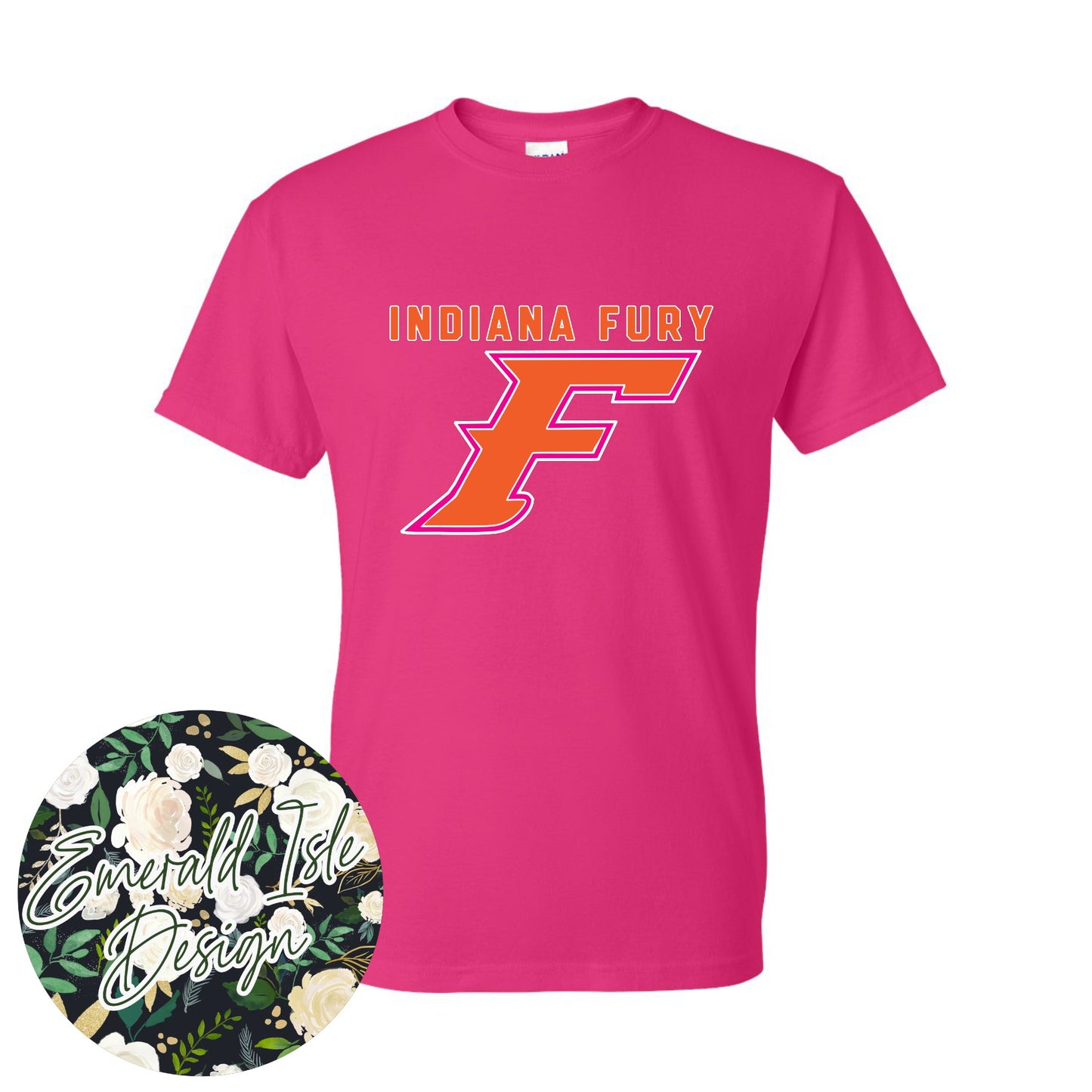 Indiana Fury Big F Design on Gildan Unisex Apparel