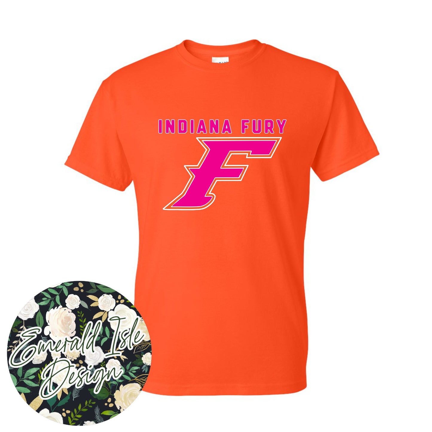 Indiana Fury Big F Design on Gildan Unisex Apparel