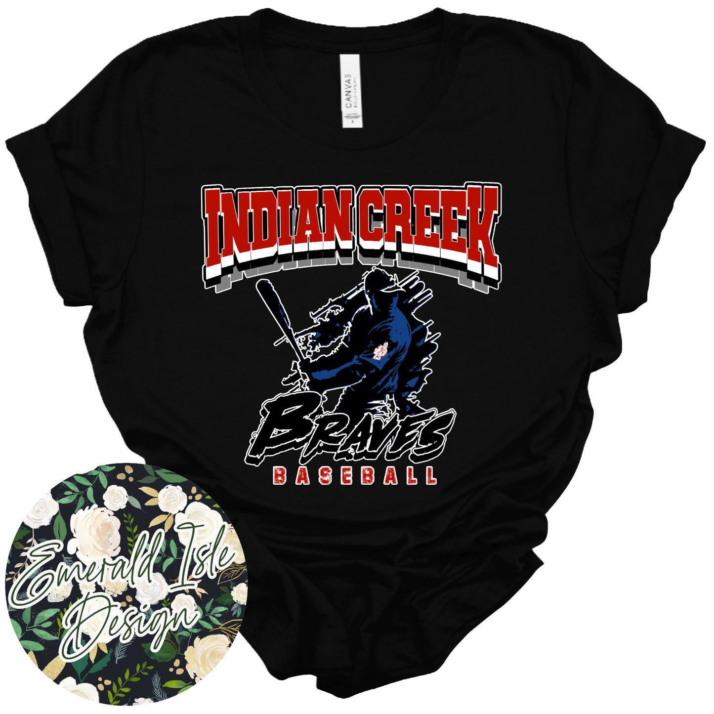 Indian Creek Braves Baseball Design