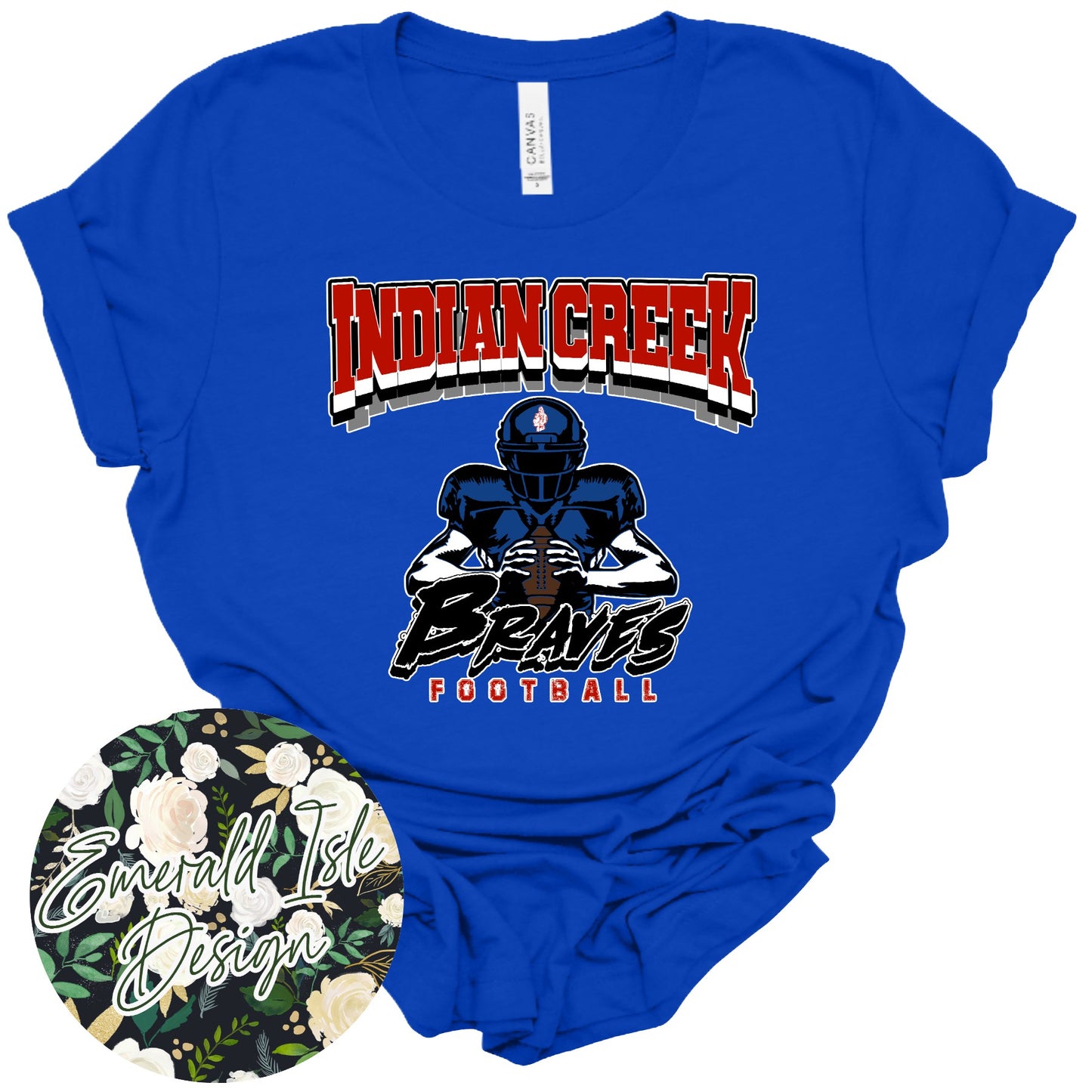 Indian Creek Braves Football Design