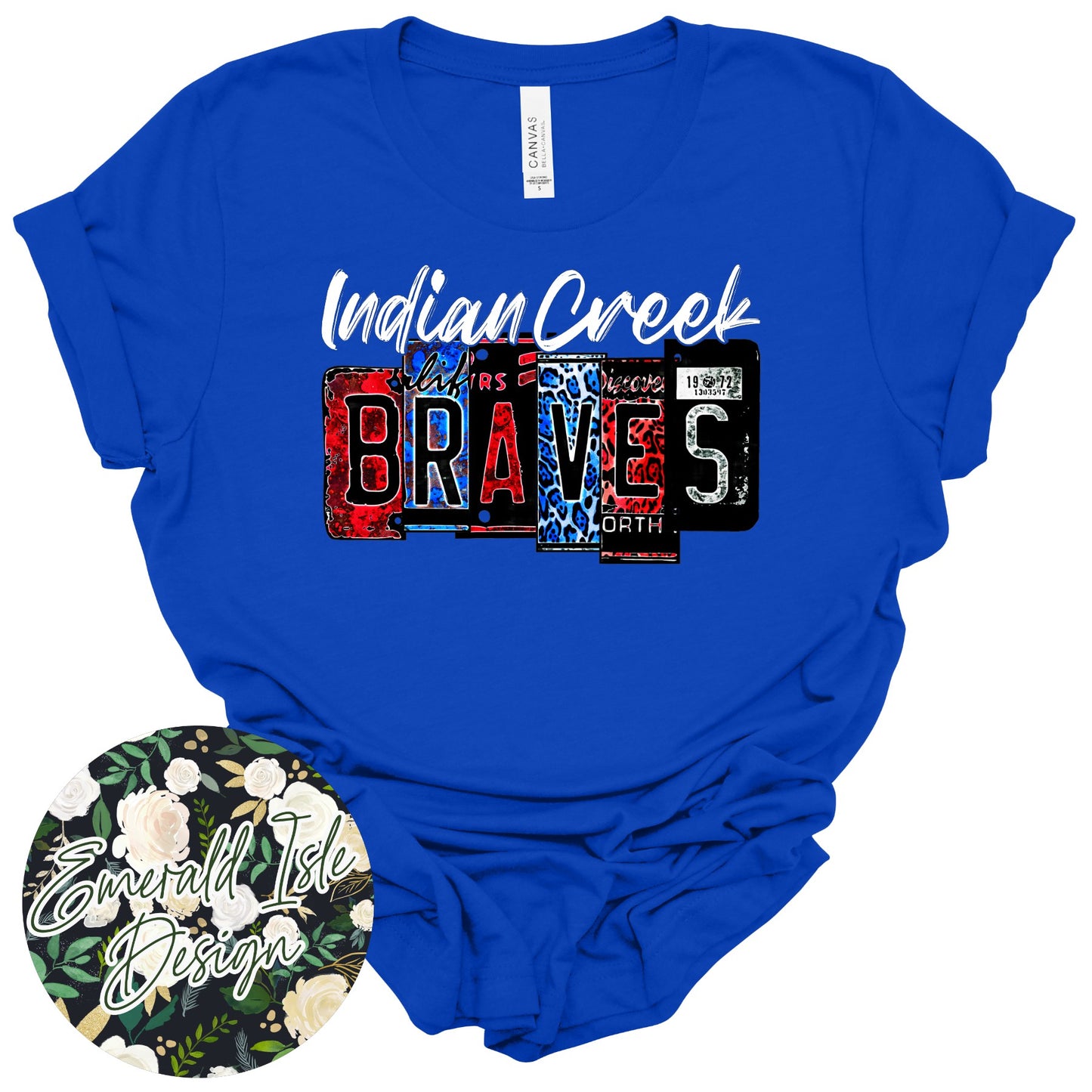 Indian Creek Braves License Plate Design