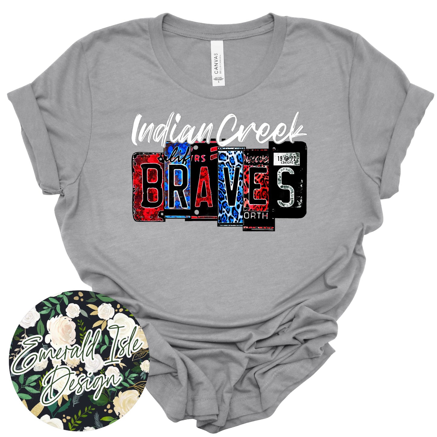 Indian Creek Braves License Plate Design