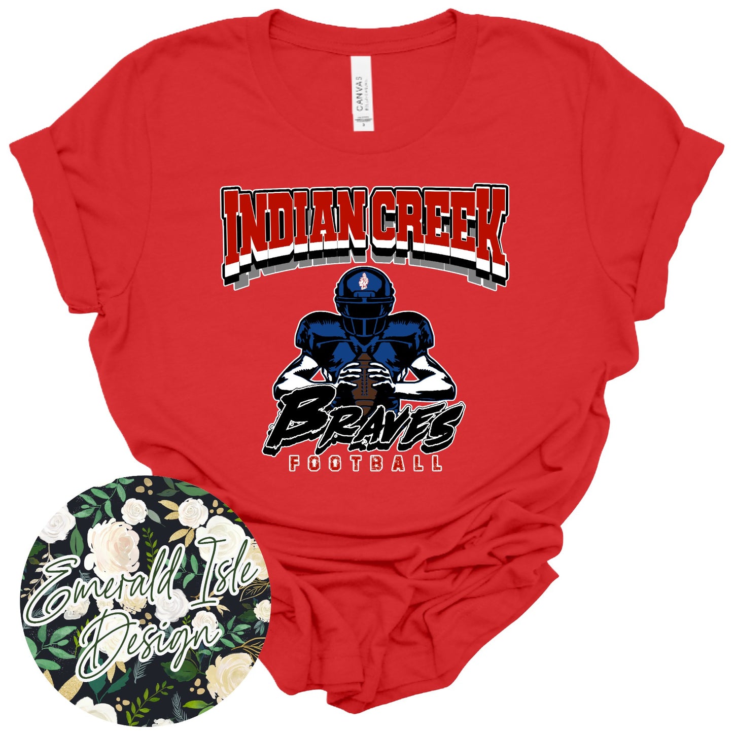 Indian Creek Braves Football Design