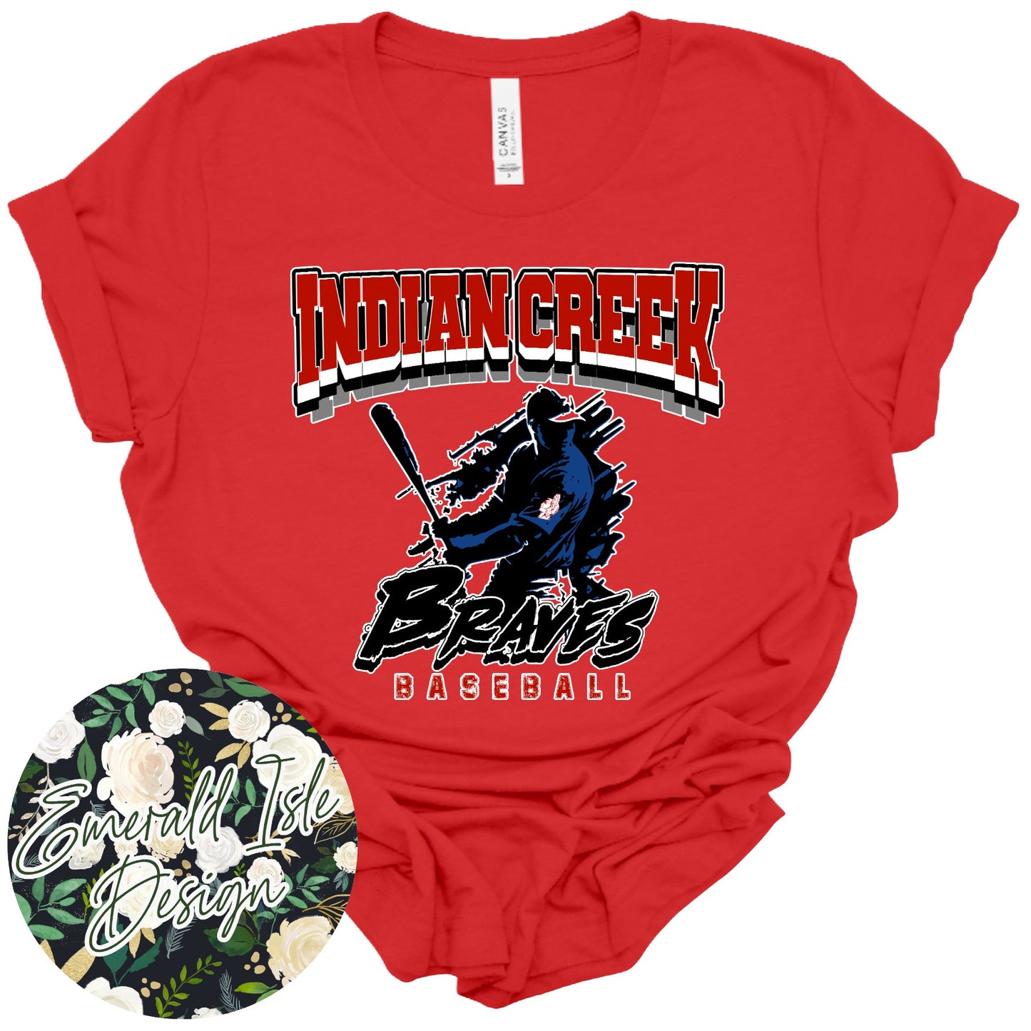 Indian Creek Braves Baseball Design