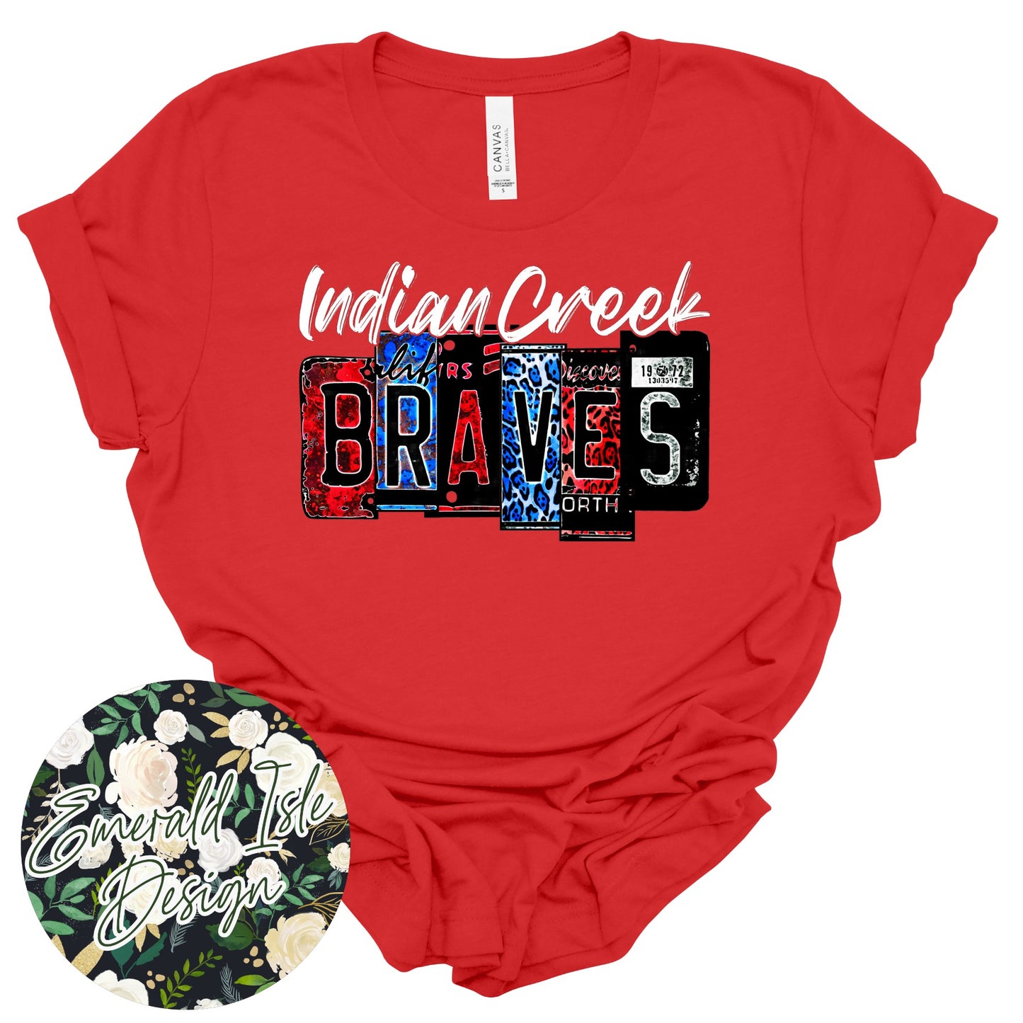Indian Creek Braves License Plate Design