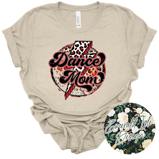 Leopard Red Circle Dance Mom