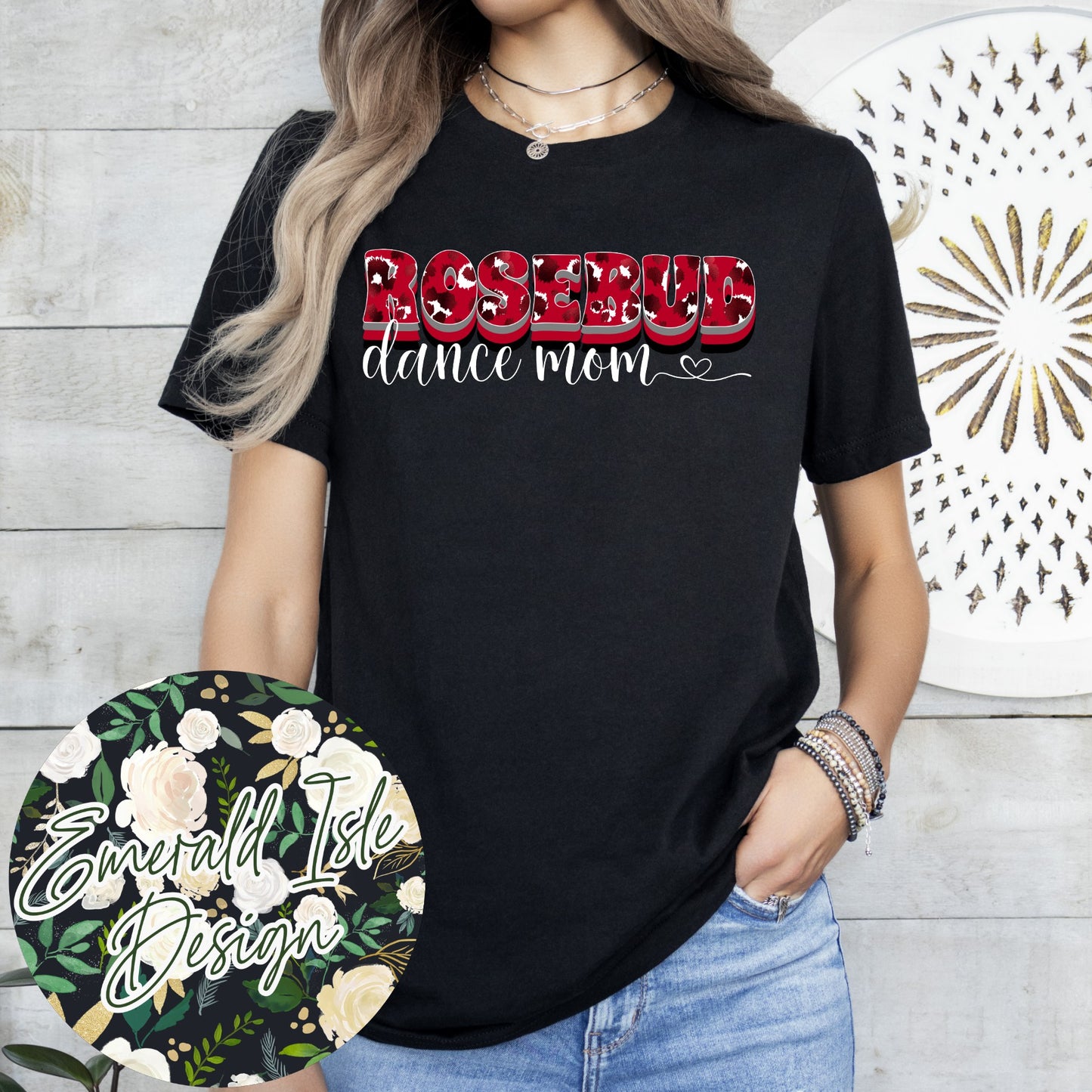 Le Rose Dance Academy/Rosebud Dance Mom/Rosette Dance Mom Leopard Heart Design