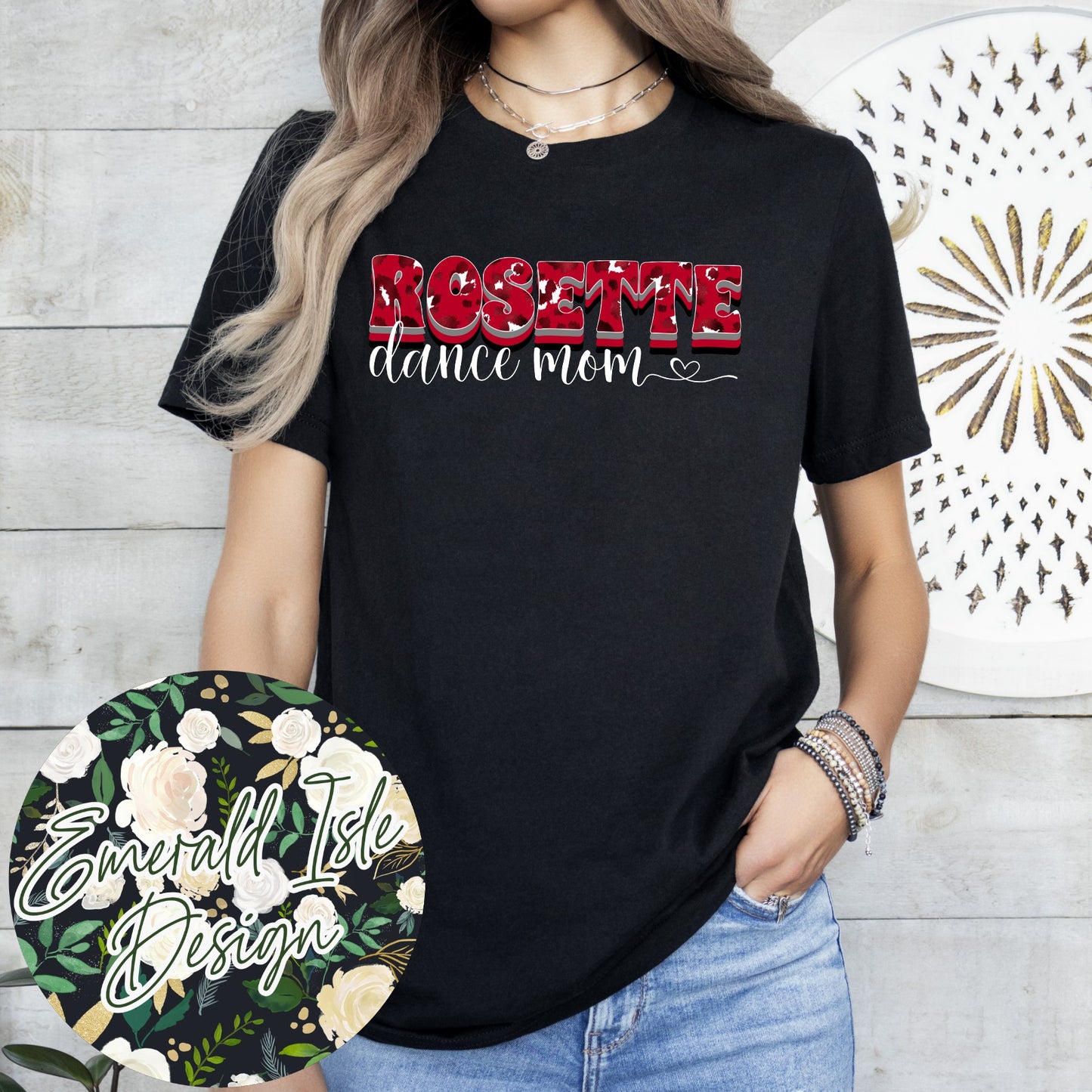 Le Rose Dance Academy/Rosebud Dance Mom/Rosette Dance Mom Leopard Heart Design