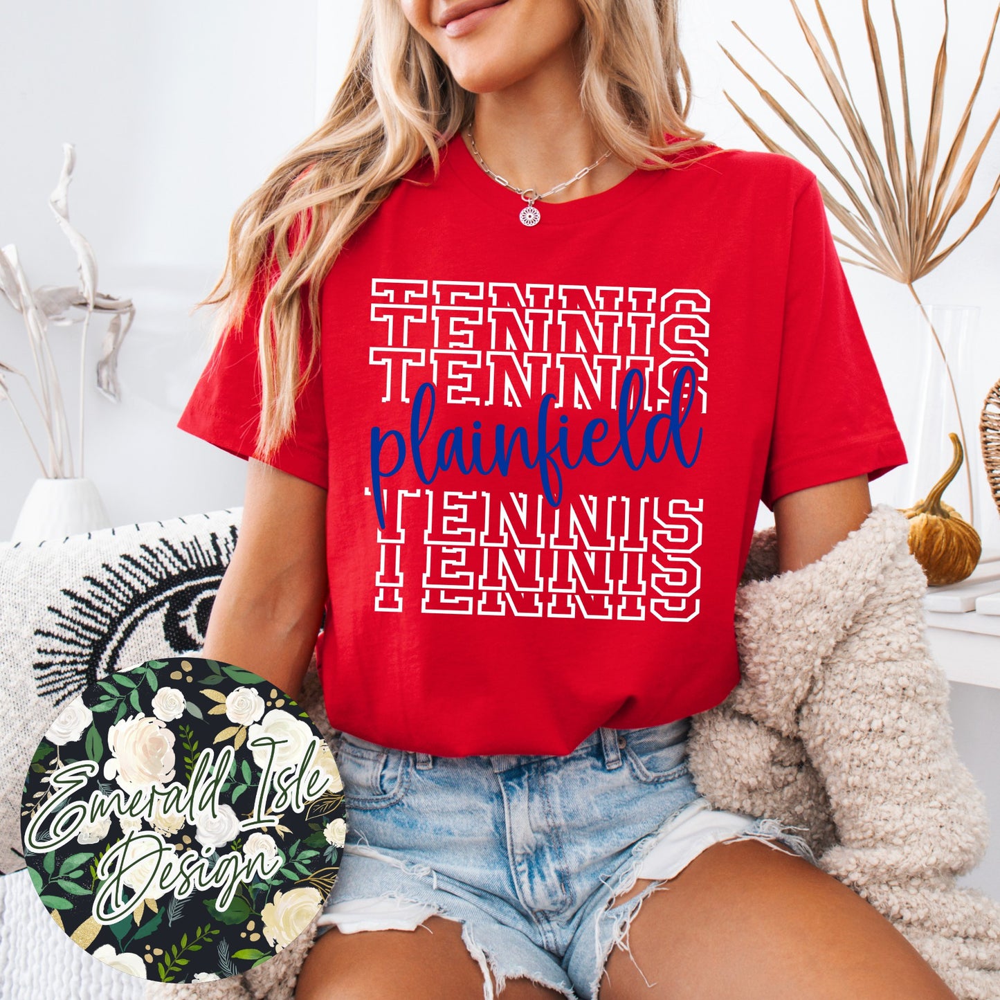 Plainfield Tennis Metallic Puff Design