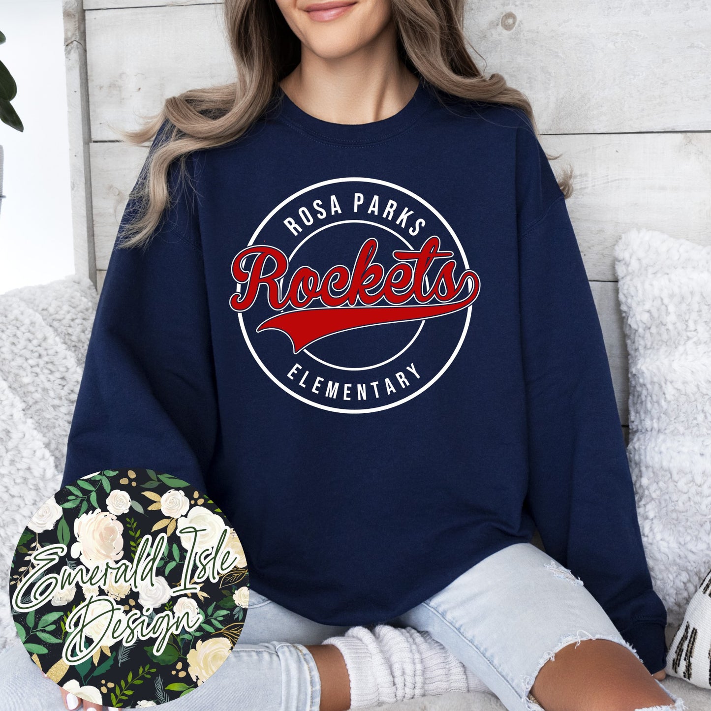 Rosa Parks Rockets Metallic Puff Circle Design