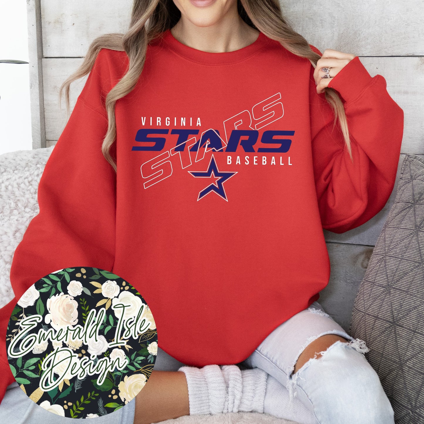 Virginia Stars Baseball Slant Design