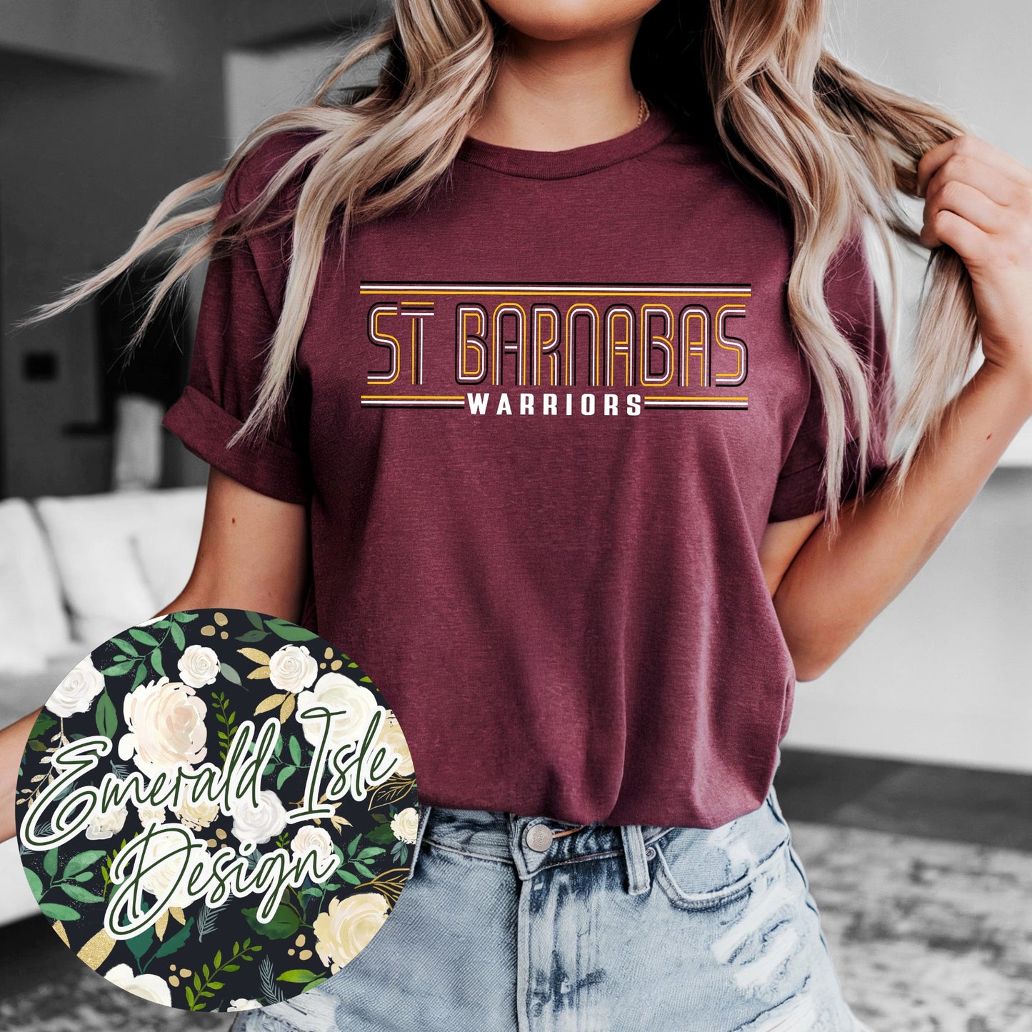St. Barnabas Warriors Stripes Design