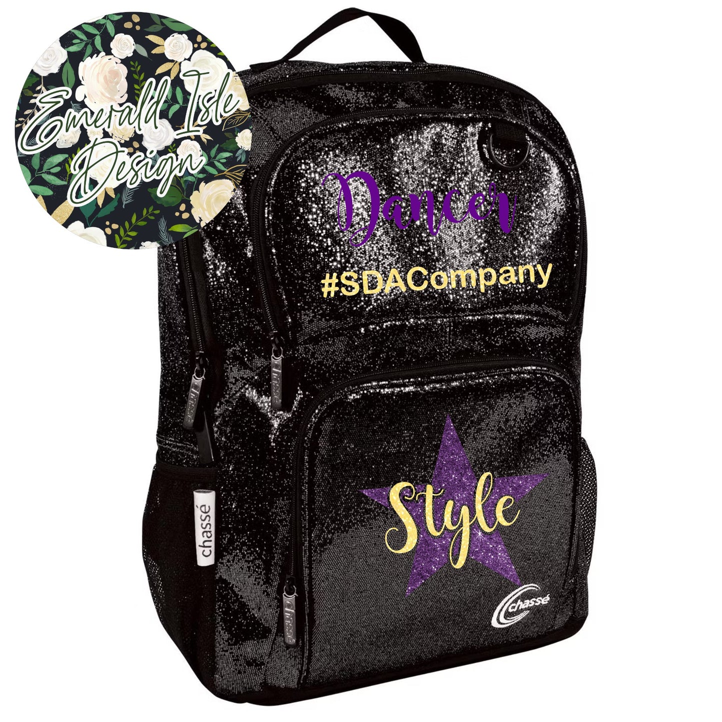 Style Black Glitter Backpack