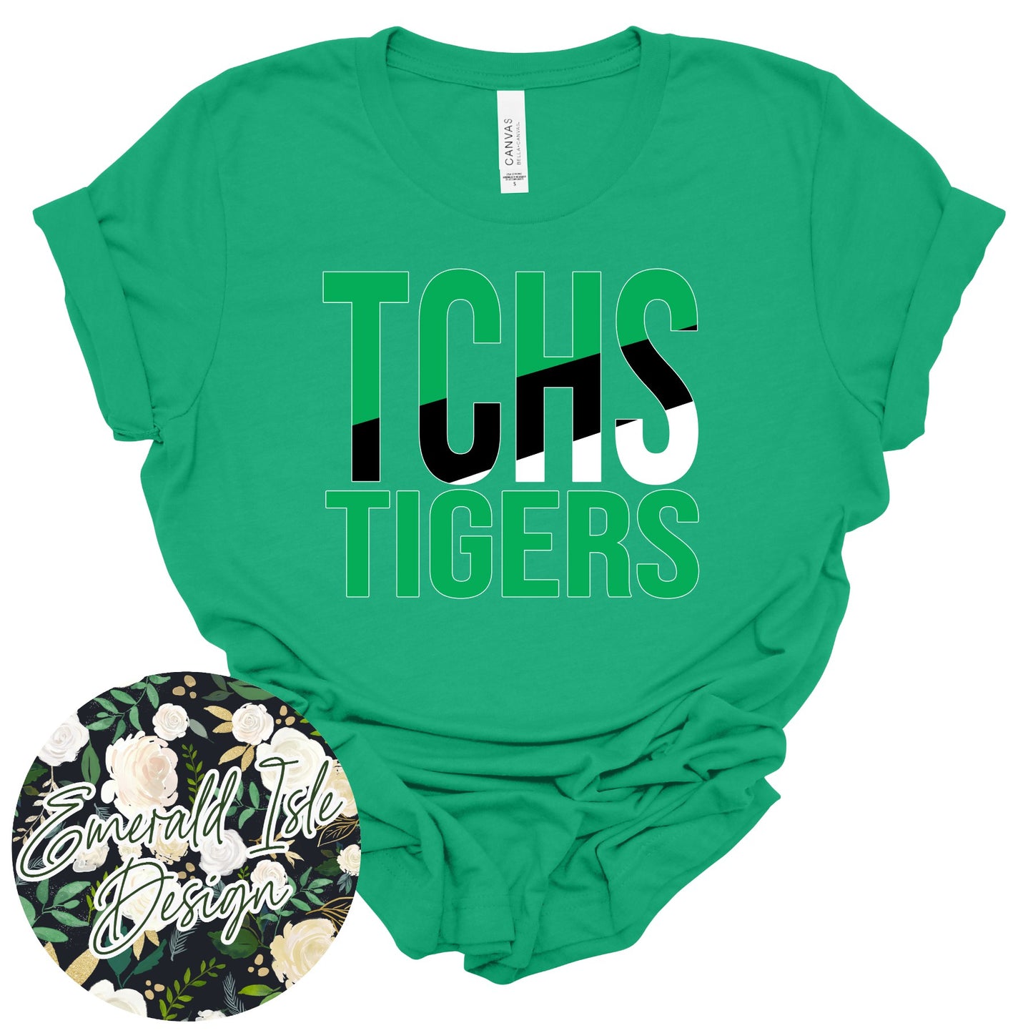 TCHS Tigers Slant Design