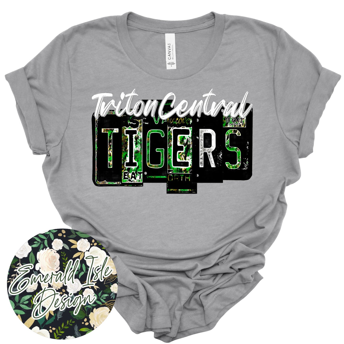 Triton Central Tigers License Plate Design