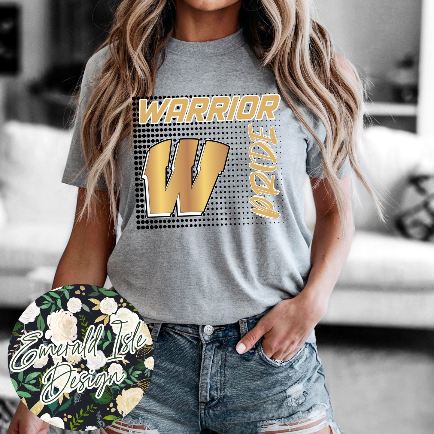 Warren Central Warrior Pride Gradient Dot Design
