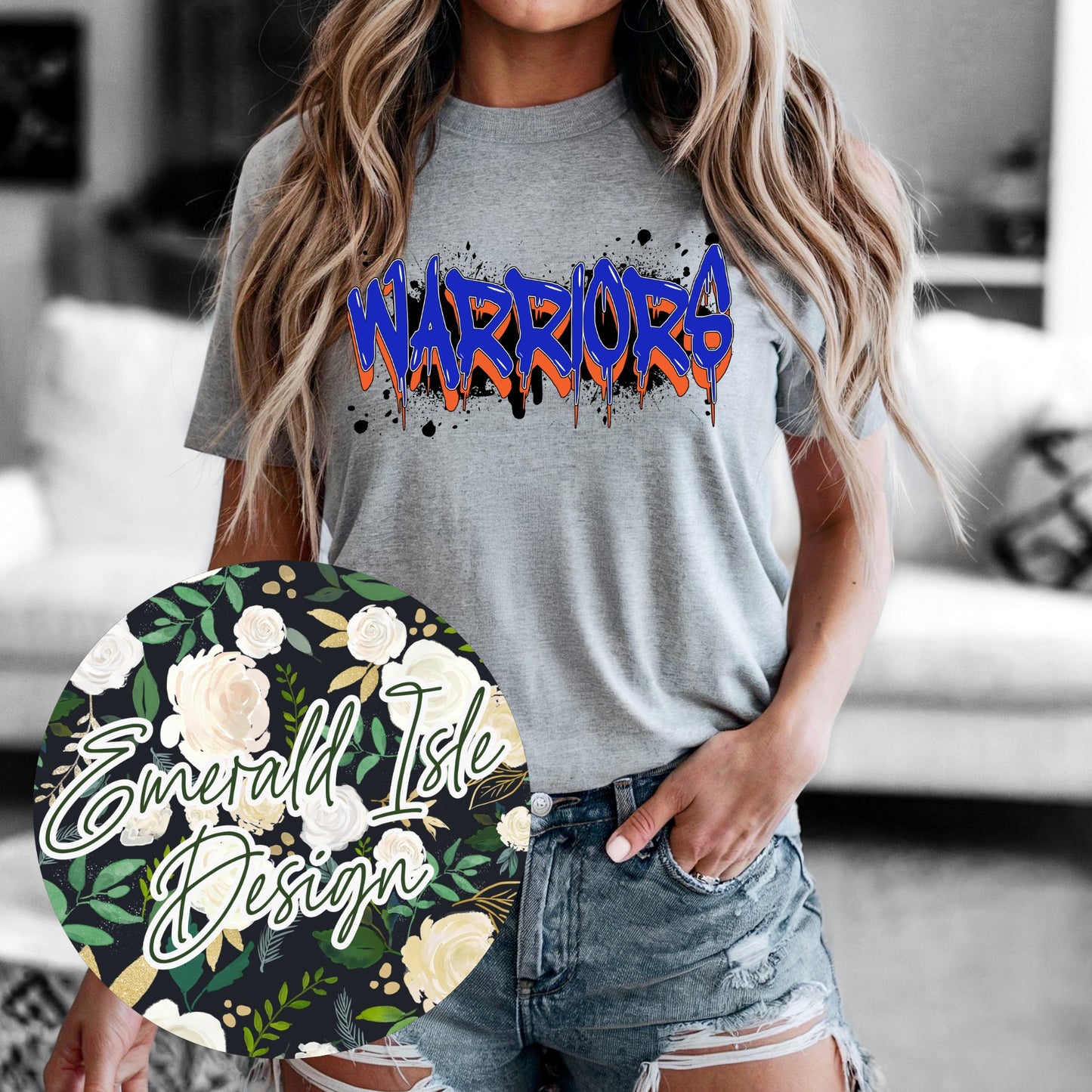 Warriors Drip Design