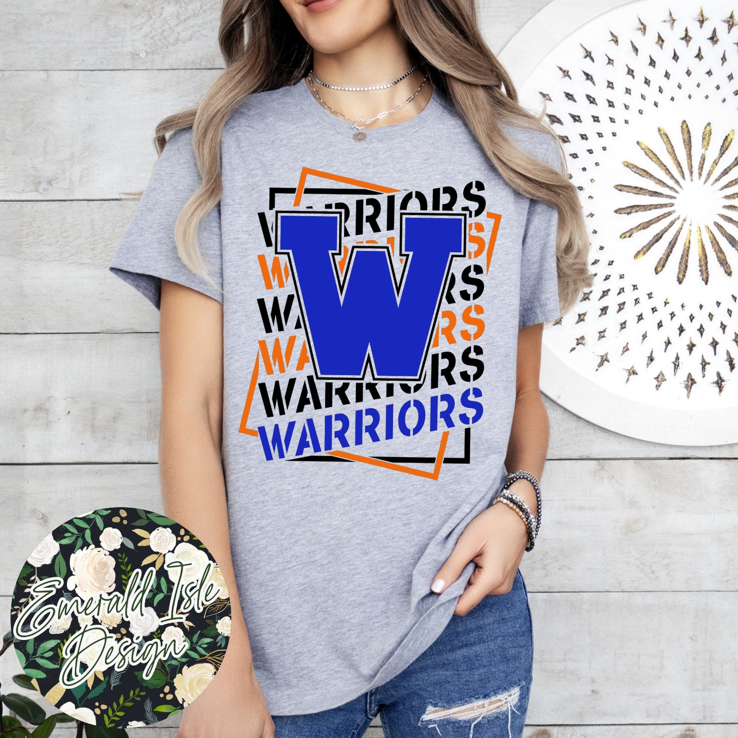 Whiteland Warriors Wave Design