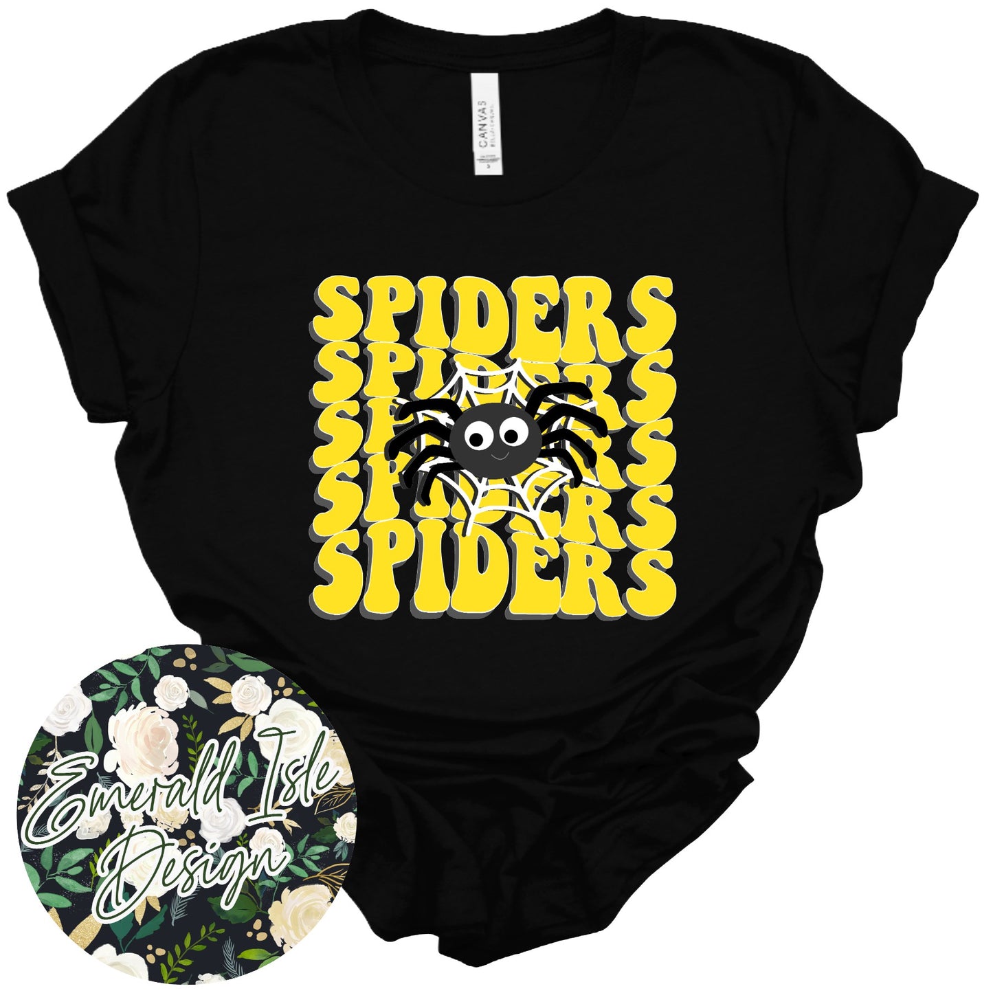 Webb Elementary Spiders Groovy Repeat Design