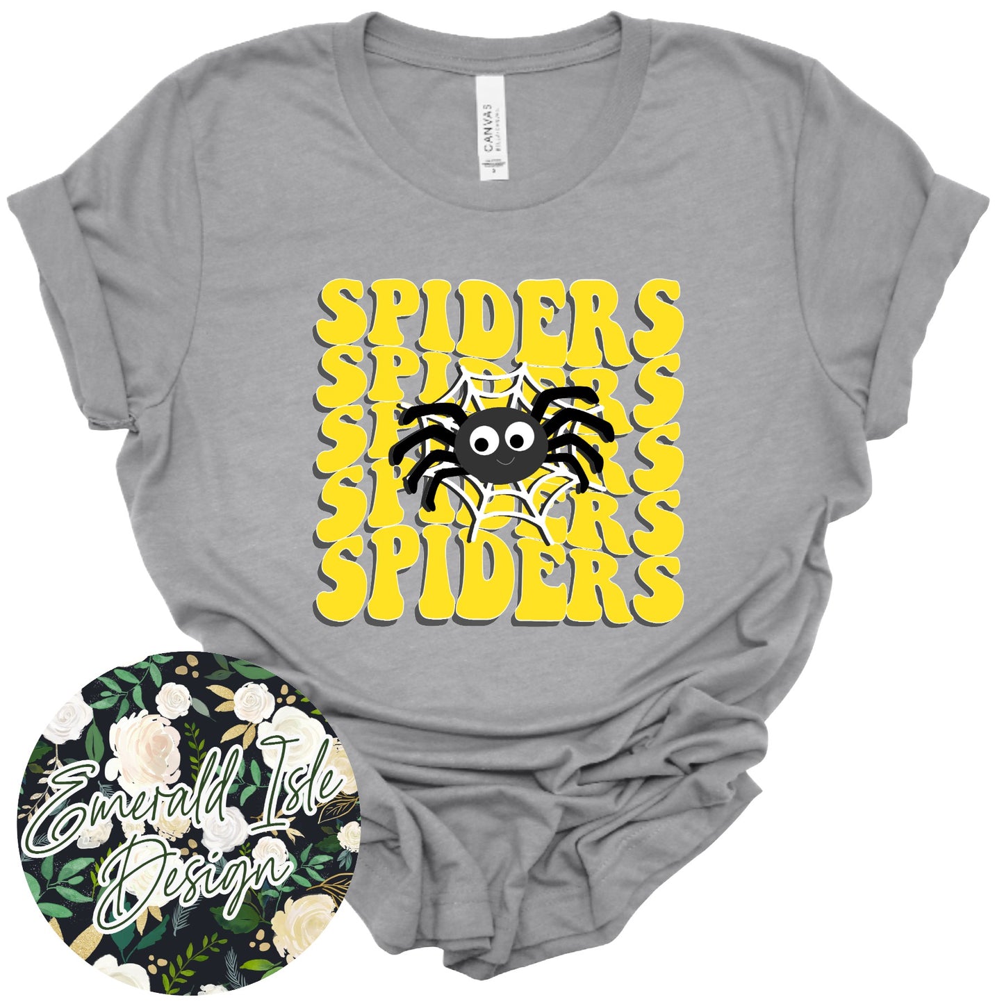 Webb Elementary Spiders Groovy Repeat Design