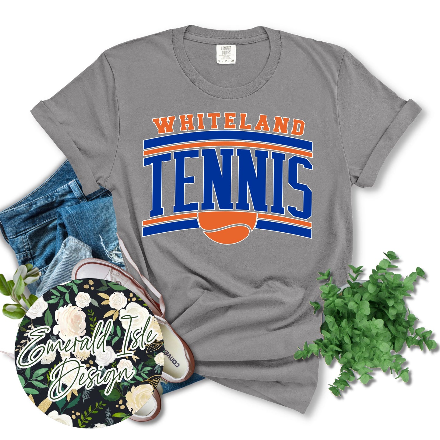 Whiteland Warriors Tennis Slant Design