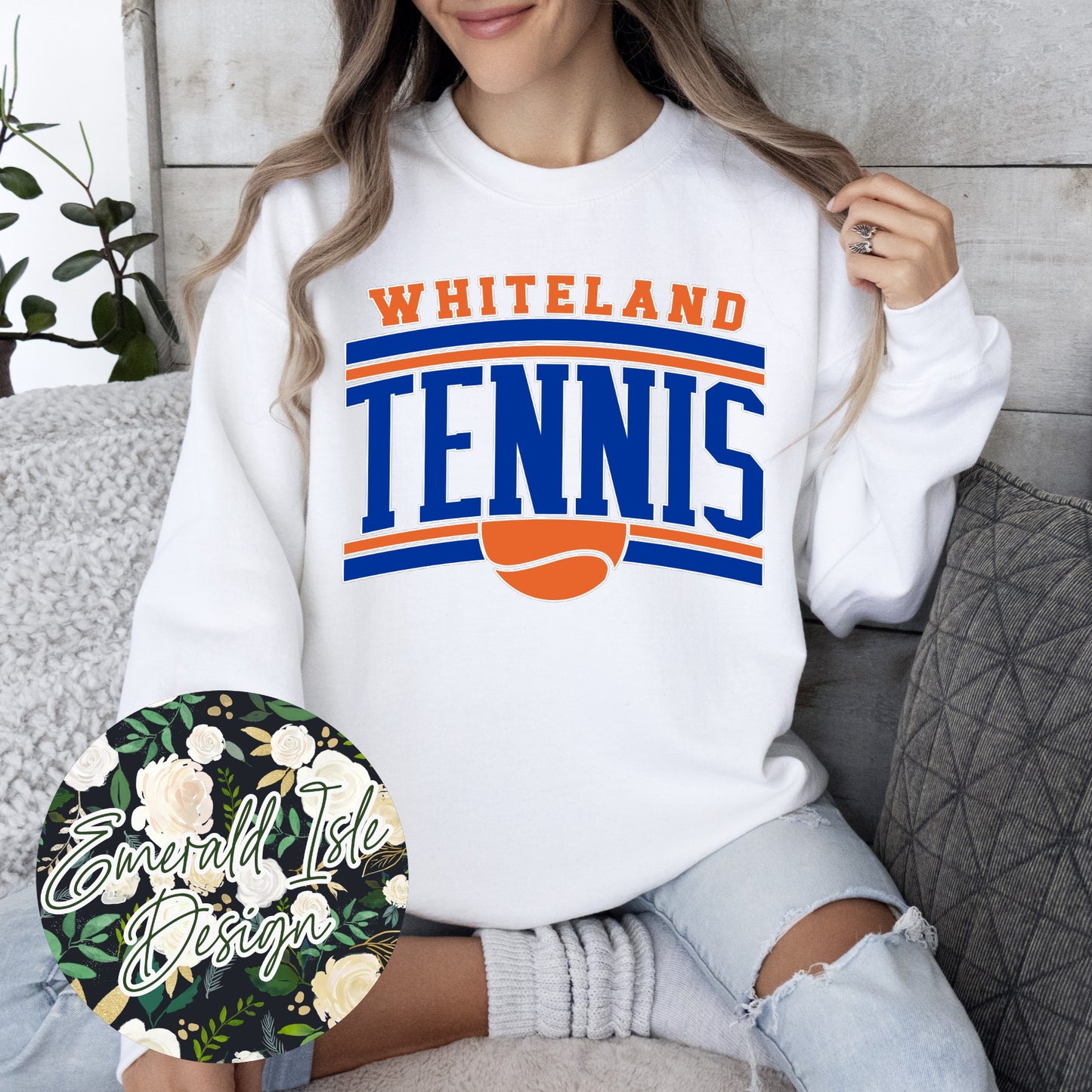 Whiteland Warriors Tennis Slant Design