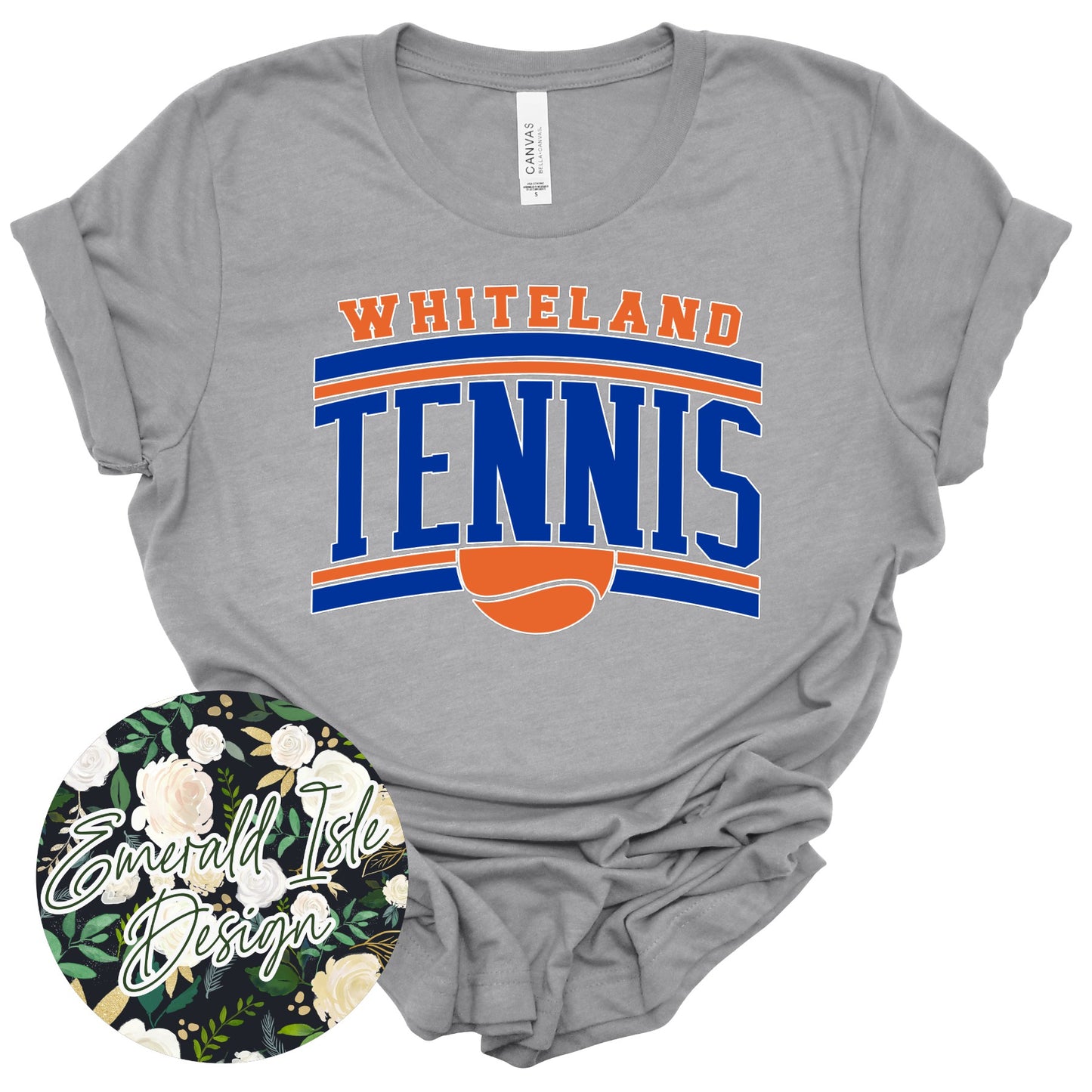 Whiteland Warriors Tennis Slant Design