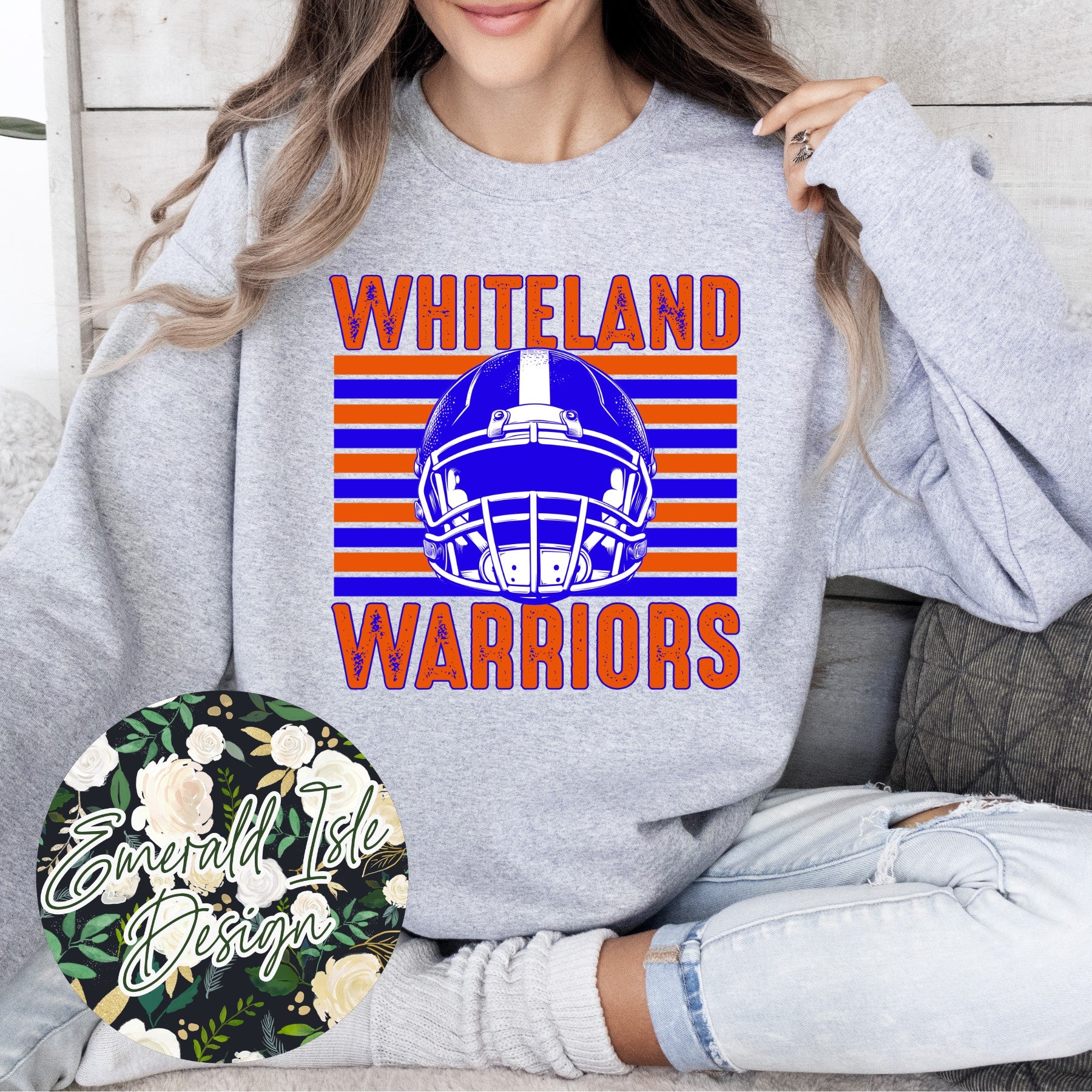 Whiteland Football Helmet Design – Emerald Isle Design