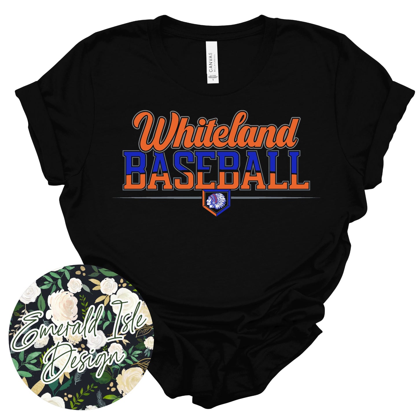 Whiteland Curved Baseball Design