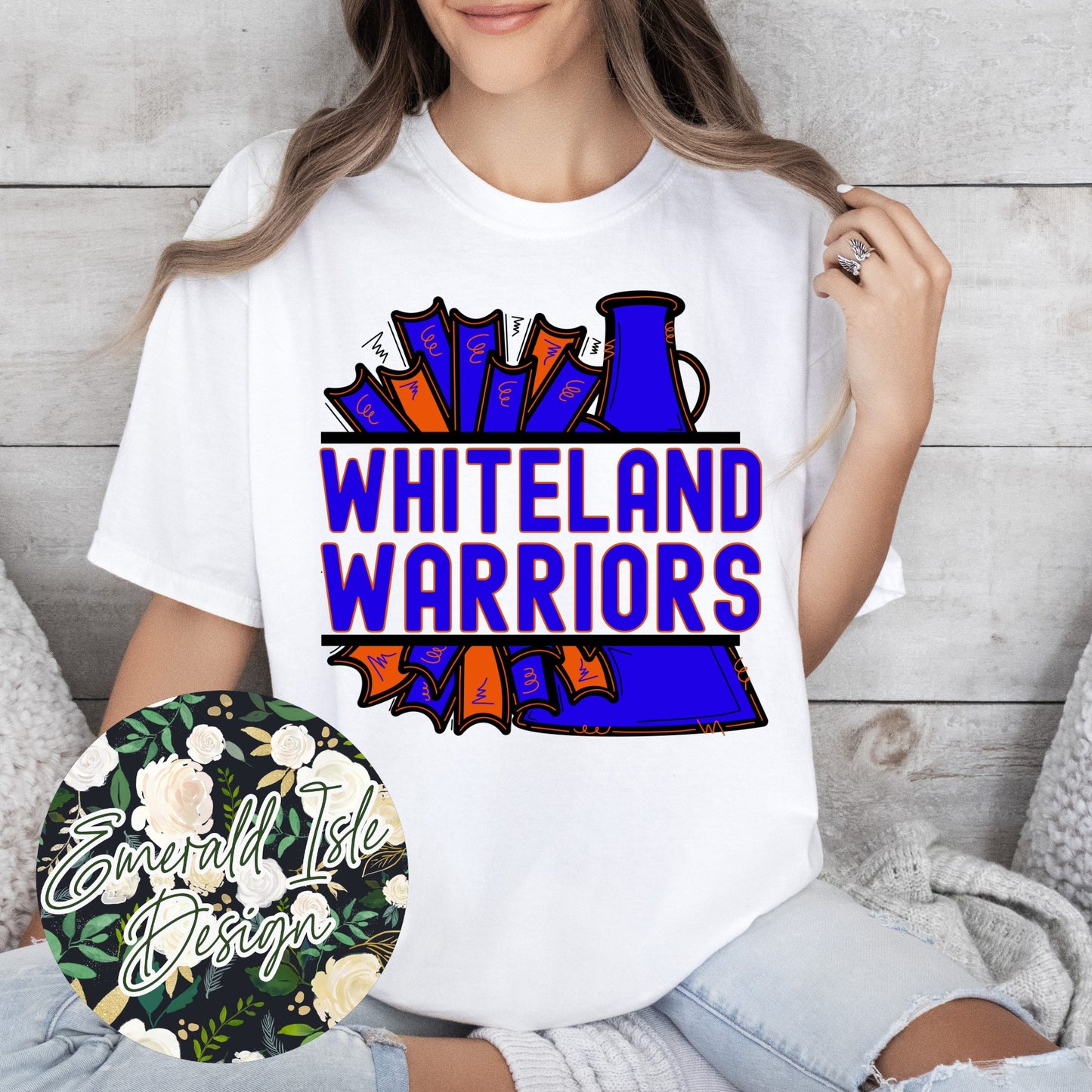 Whiteland Warriors Pom & Megaphone Design
