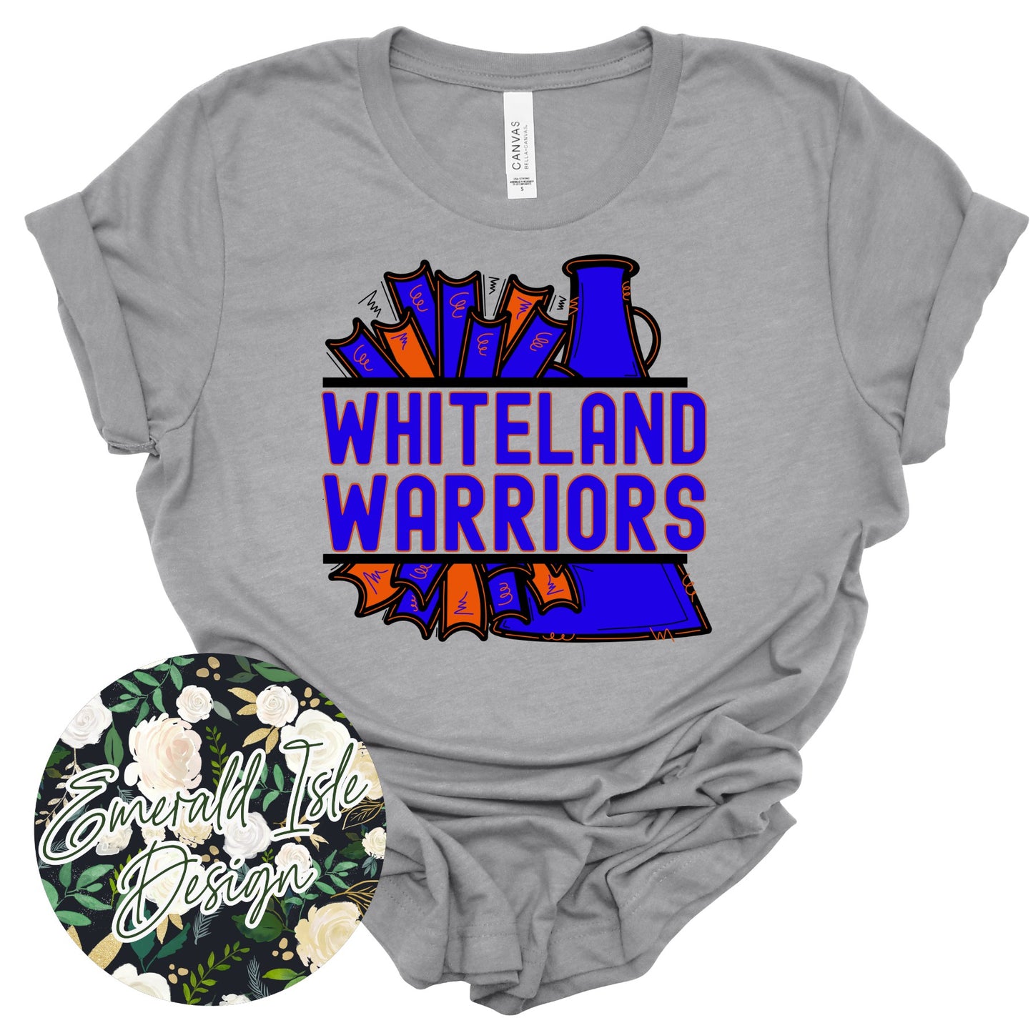 Whiteland Warriors Pom & Megaphone Design