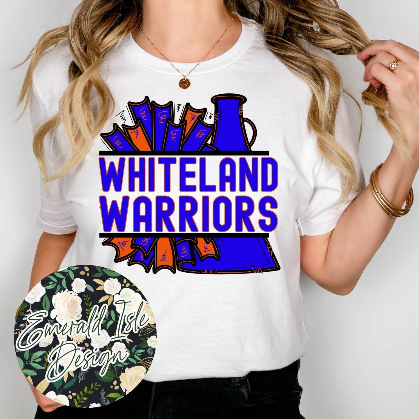 Whiteland Warriors Pom & Megaphone Design