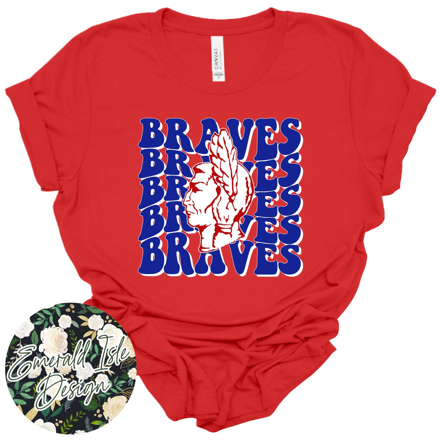 Braves Groovy Repeat Design