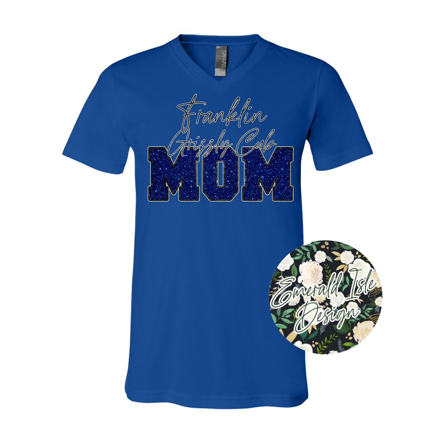 Franklin Grizzly Cub Mom Faux Glitter Design