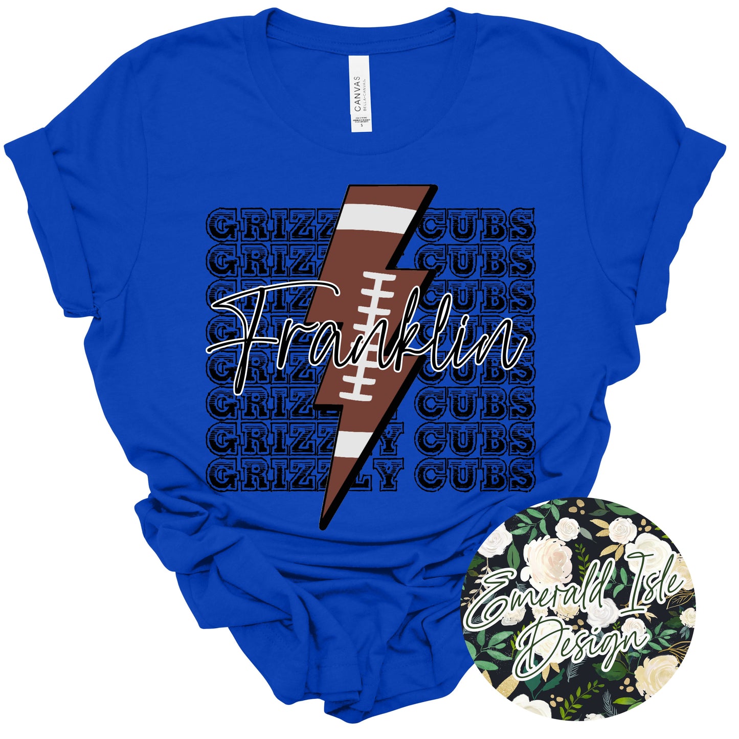 Franklin Football Lightning Bolt Design