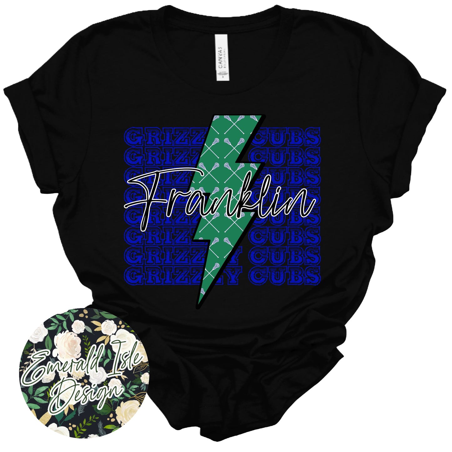 Franklin Lacrosse Lightning Bolt Design