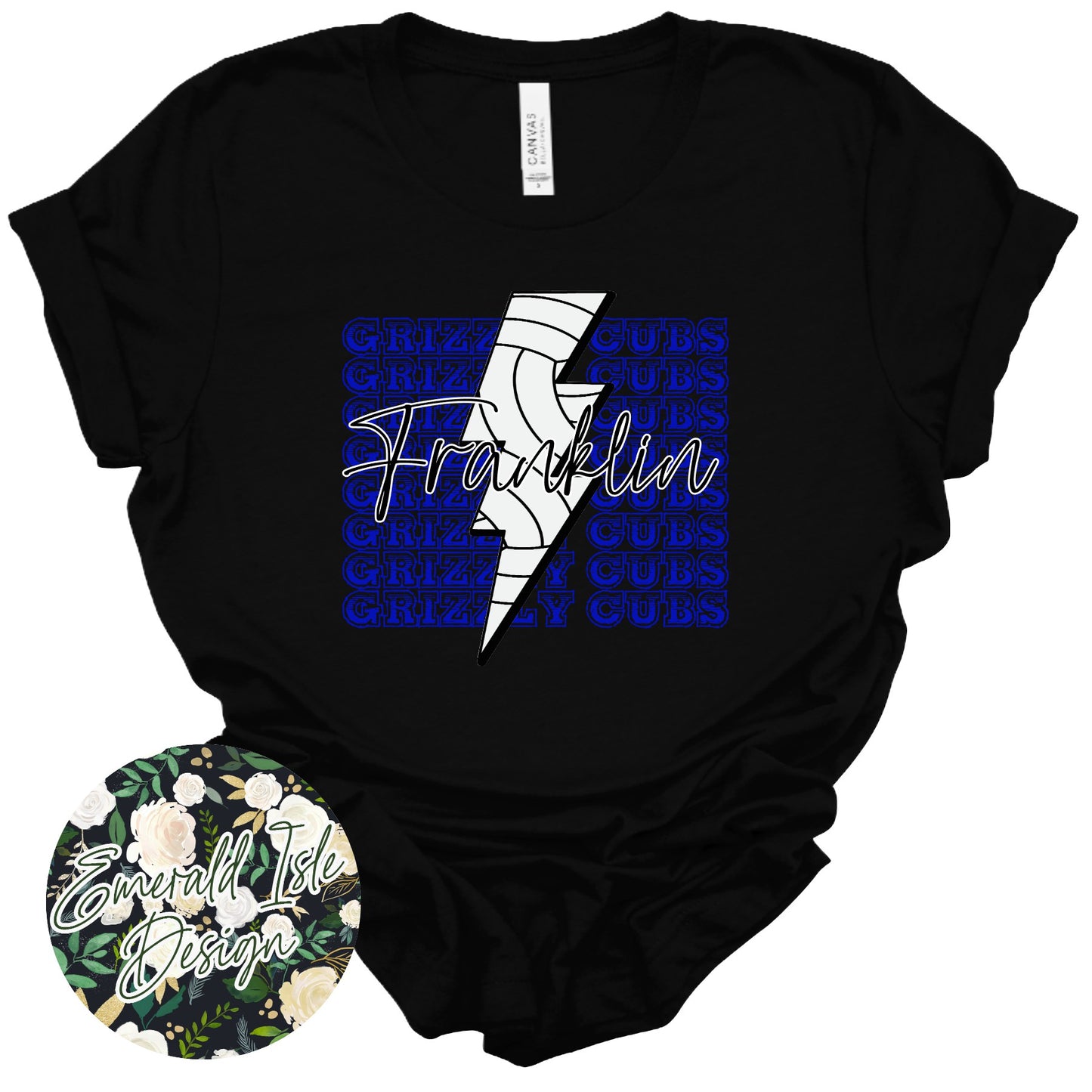 Franklin Volleyball Lightning Bolt Design