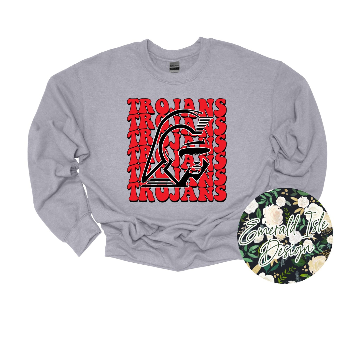 Trojans Groovy Repeat Design