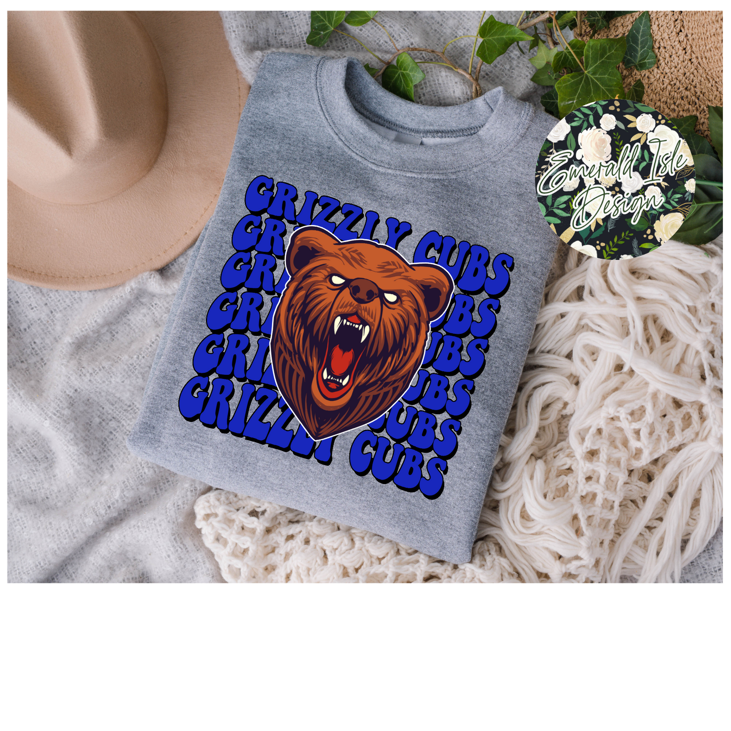 Grizzly Cubs Groovy Repeat Design