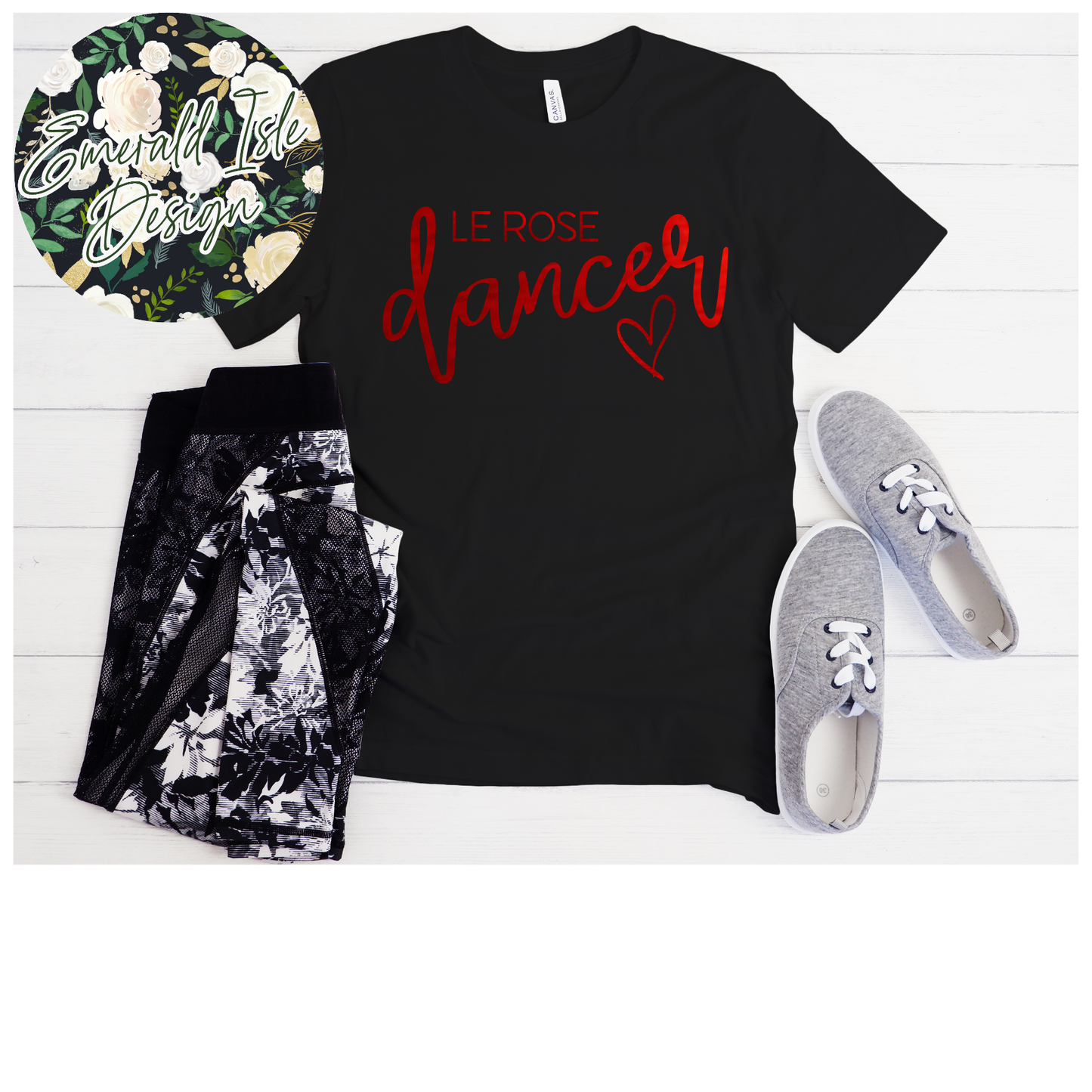 Le Rose Metallic Dancer Heart Design
