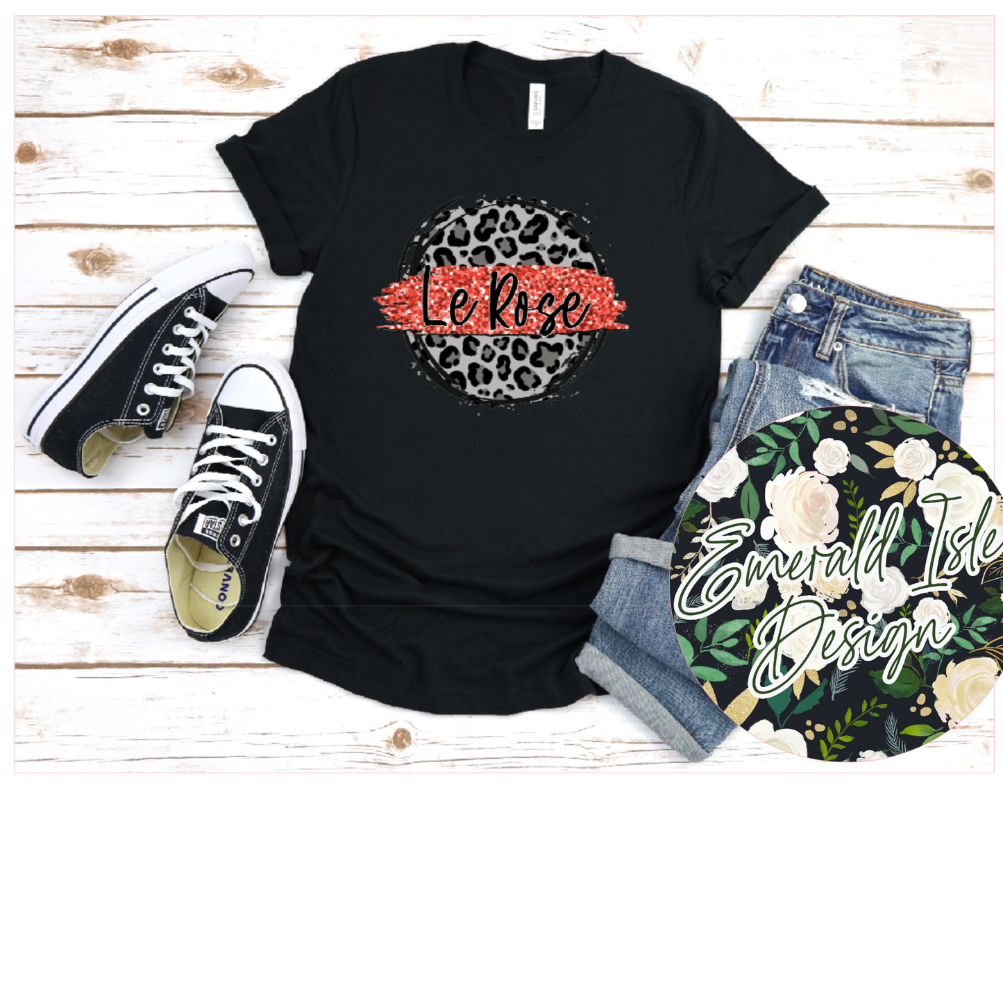 Le Rose Leopard Circle Design