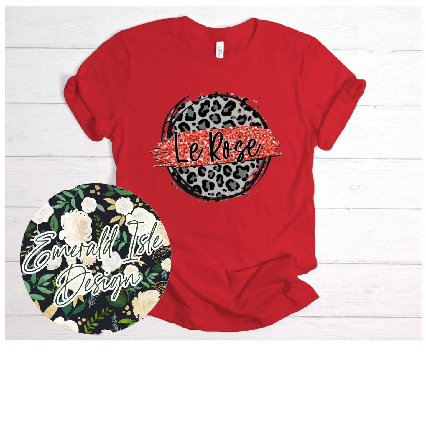 Le Rose Leopard Circle Design