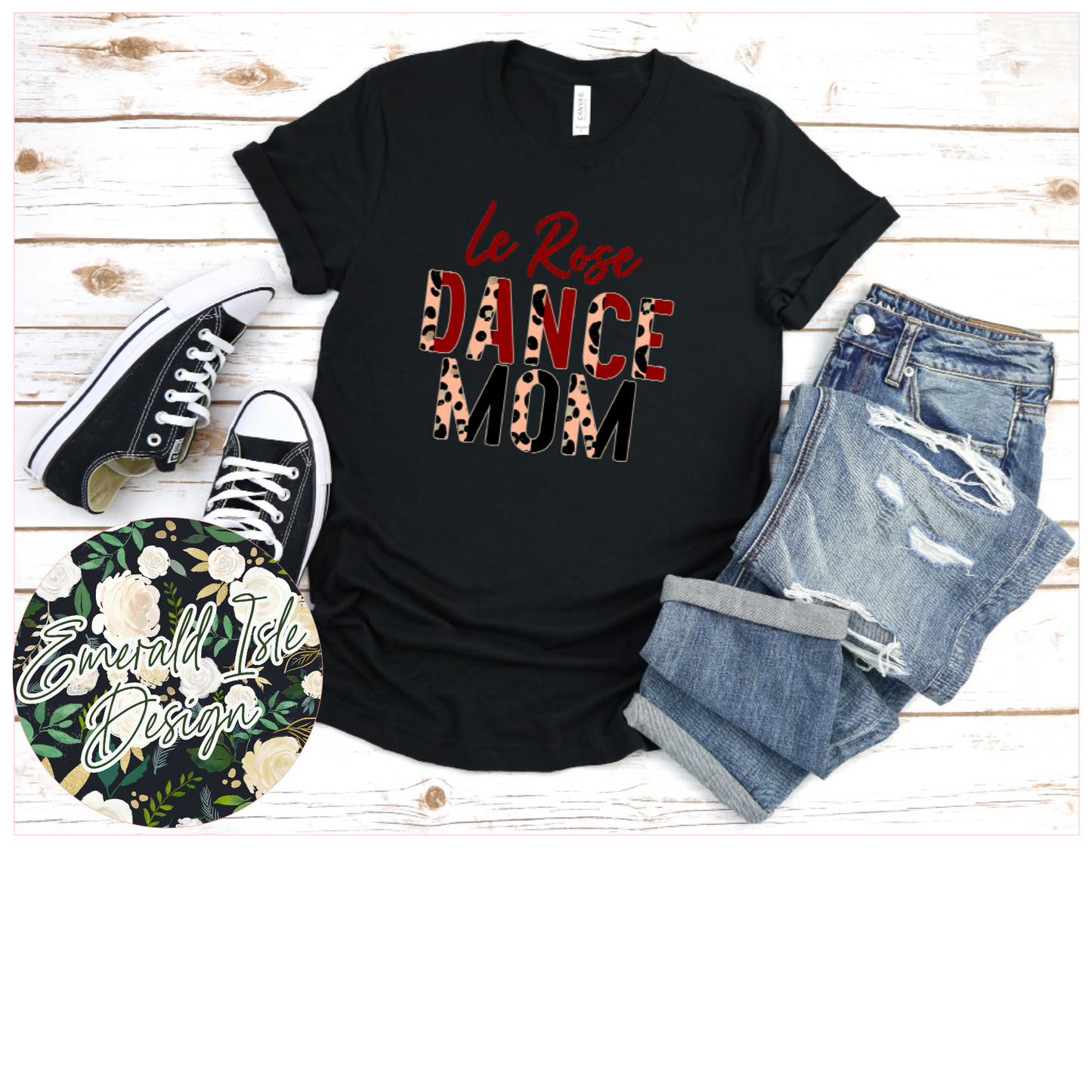 Le Rose Dance Mom Leopard Design