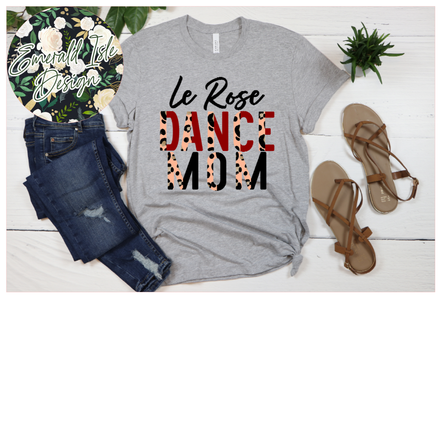 Le Rose Dance Mom Leopard Design